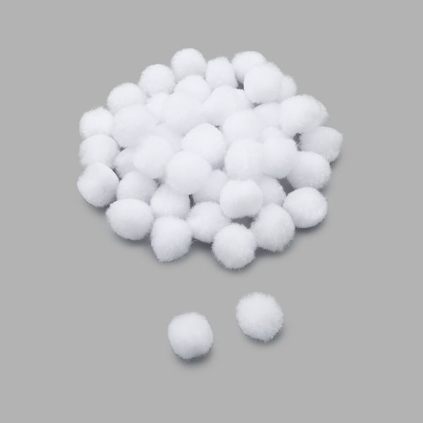 Помпоны декоративные 15мм, 50 шт, Astra&Craft (PA-001 белый)