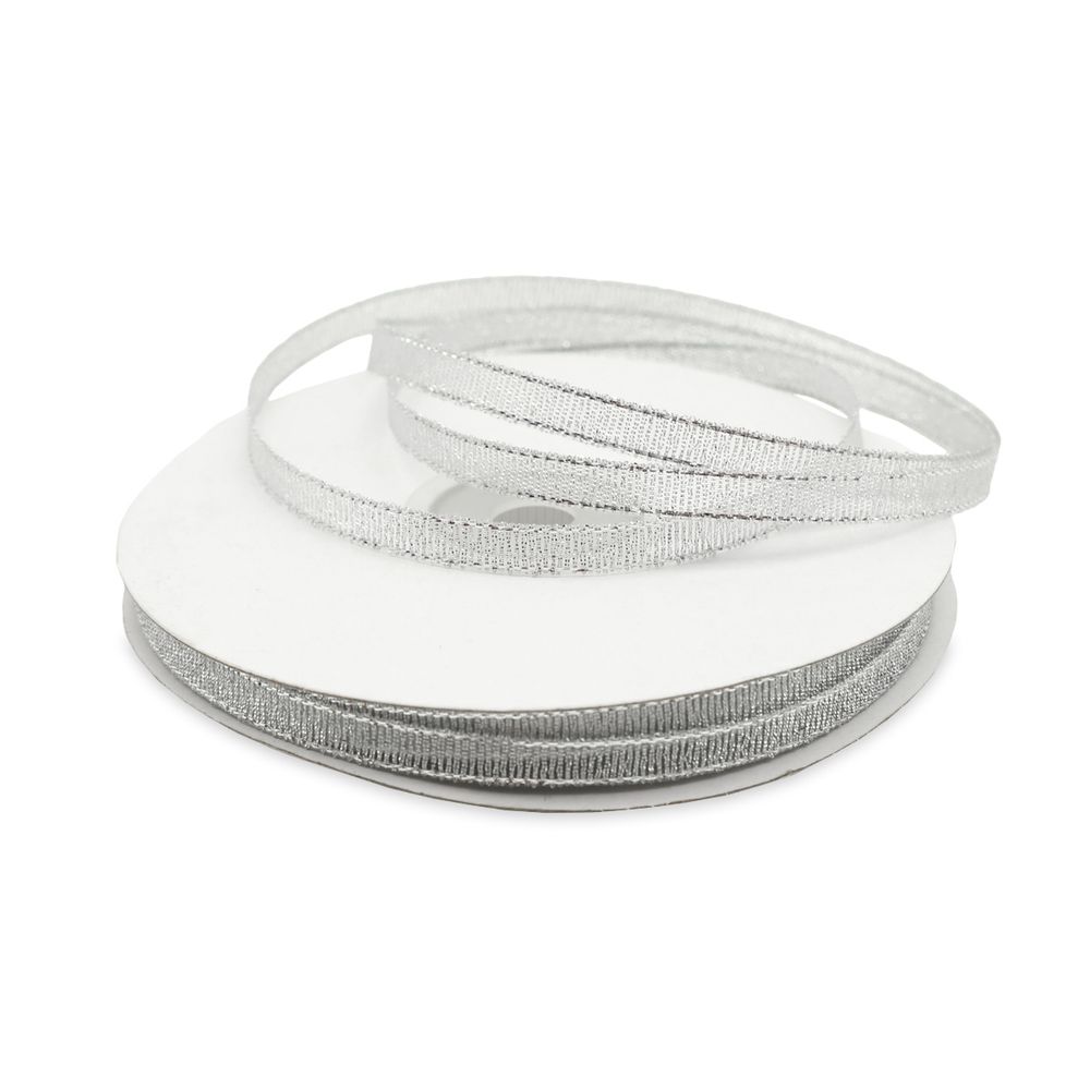 Лента металлизированная 6.0 мм, 32,9м 0080-0600 (серебро)