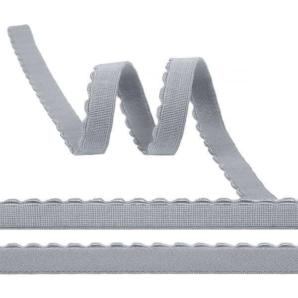 Резинка бельевая (отделочная) становая 12.0 мм / 50 метров, ЕТ1 серебристо-серый S329