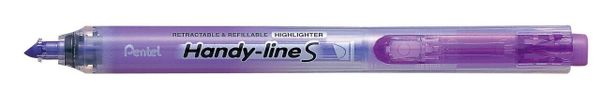 Маркер-выделитель текста автоматич. Handy-Lines, 1.0/4.5 мм, 1-4.5 мм, пулевидный 12 шт, SXS15-VO фиолетовый, Pentel