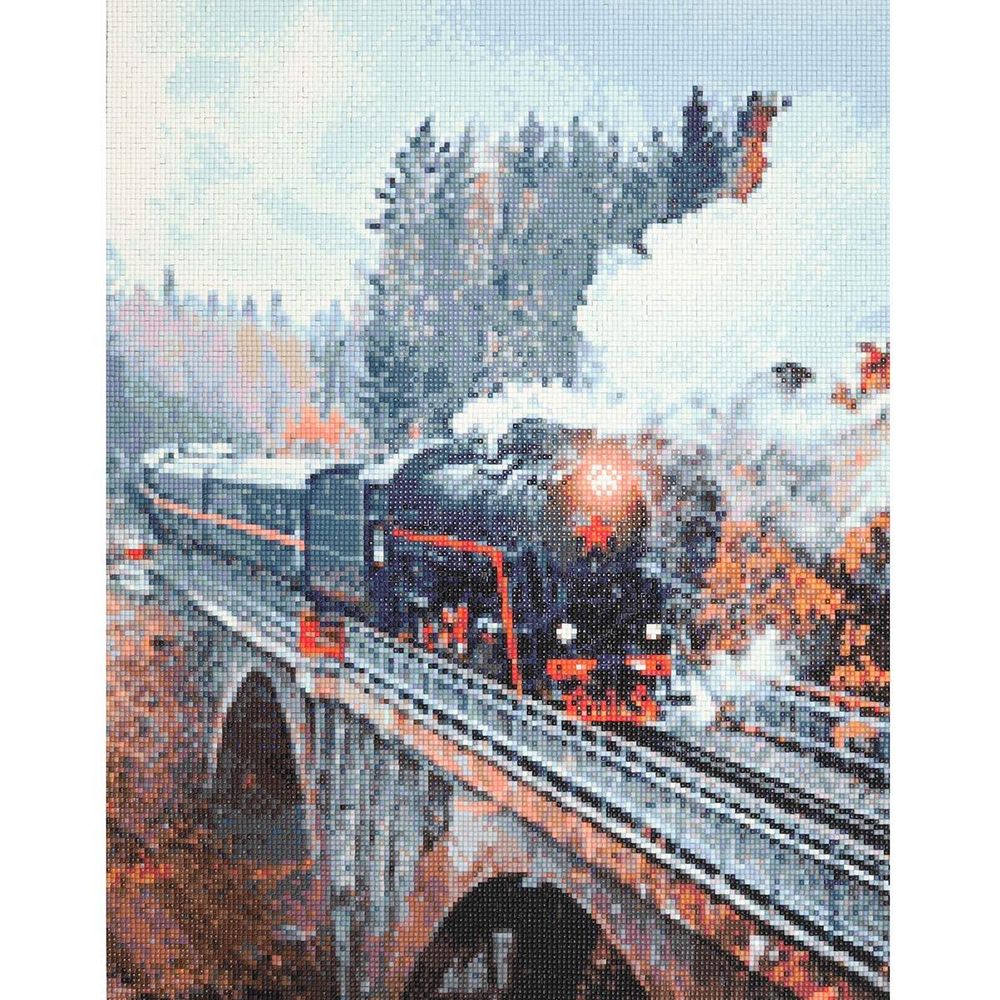 Алмазная (кристальная) мозаика Cristyle, Рускеальский экспресс, 40х50 см