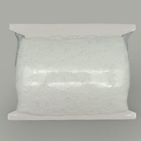 Кружево эластичное (стрейч) 52 мм / 25 метров, LAEC5266, белый