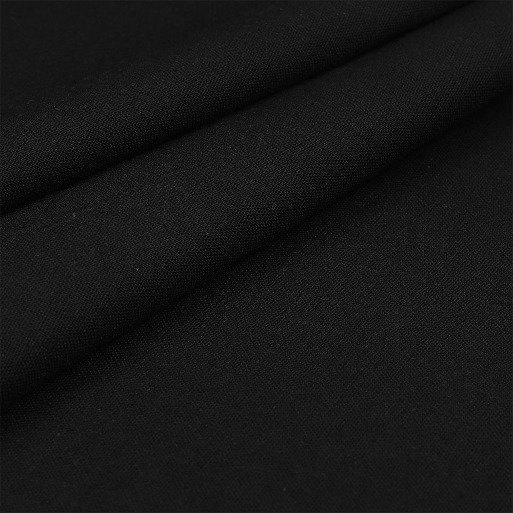 Льняная ткань 185 г/м², 140 см, в нарезке, цв. 33 черный, 10 метров /TOS/