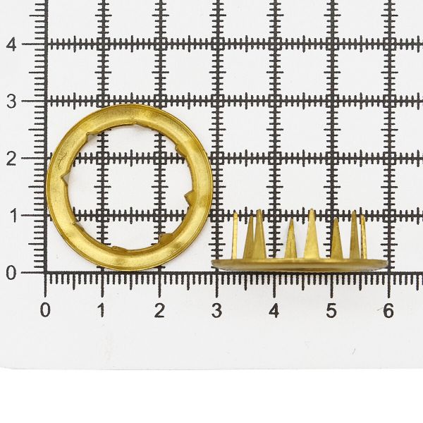 Кнопка клямерная ⌀28.0 мм, золото, (ЧАСТЬ A, D), 50 шт, BIG
