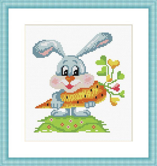 Набор для вышивания нитками МП Студия, Похрустим? 30х21 см