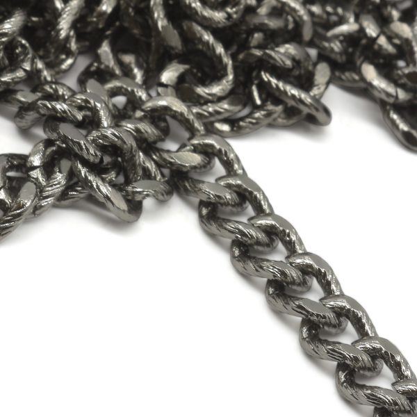 Цепь алюминиевая 5,9 мм, 4,2 мм, боб(10 м) (чер.никель) K18315