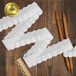 Кружево шитьё хлопок Kruzhevo 35 мм, TBY.0377, 01 белый, 13.71м