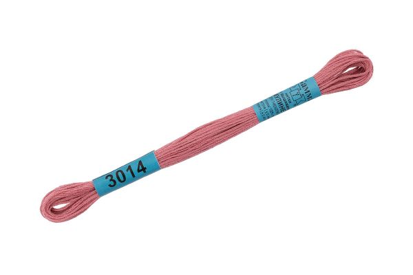 Мулине Gamma 100% хлопок, цв.3014 т.розовый, 24 мотка по 8 метров