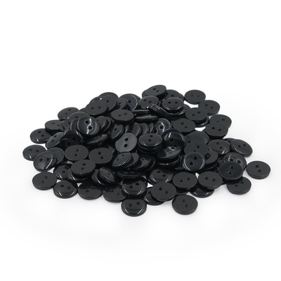 Пуговицы на 2 прокола супатная 20L (12,5мм), пластик (s.black (черный глянец)), 144 шт