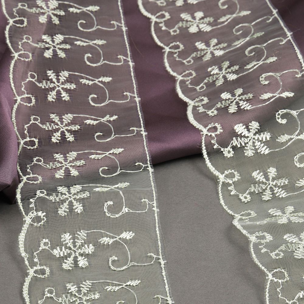 Кружево капроновое 65 мм / 13.7 м, 30011 цв.080 св.салатовый, Kruzhevo