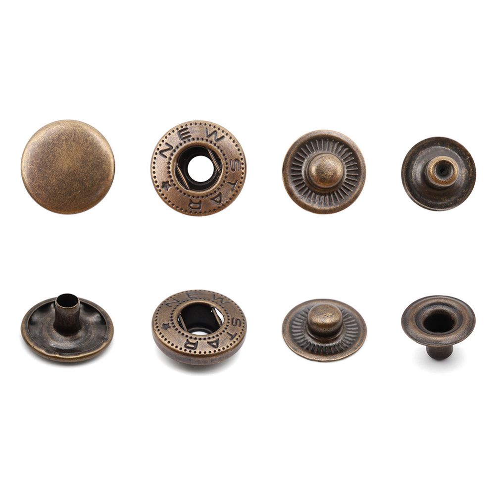 Кнопка Альфа (S-образная) ⌀15.0 мм, ≈720 шт, СТАЛЬ, антик, NEW STAR