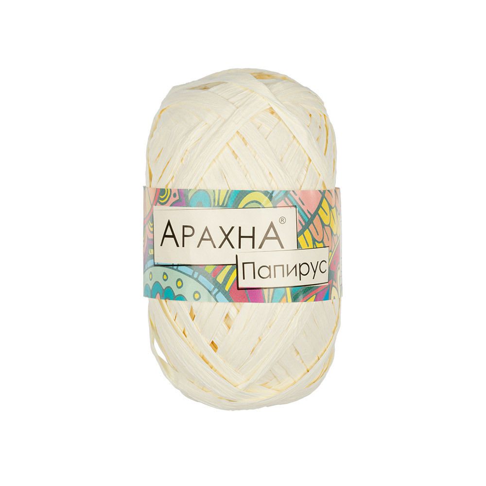 Пряжа Arachna Papyrus / уп.10 мот. по 40г, 50м, 01 молочный