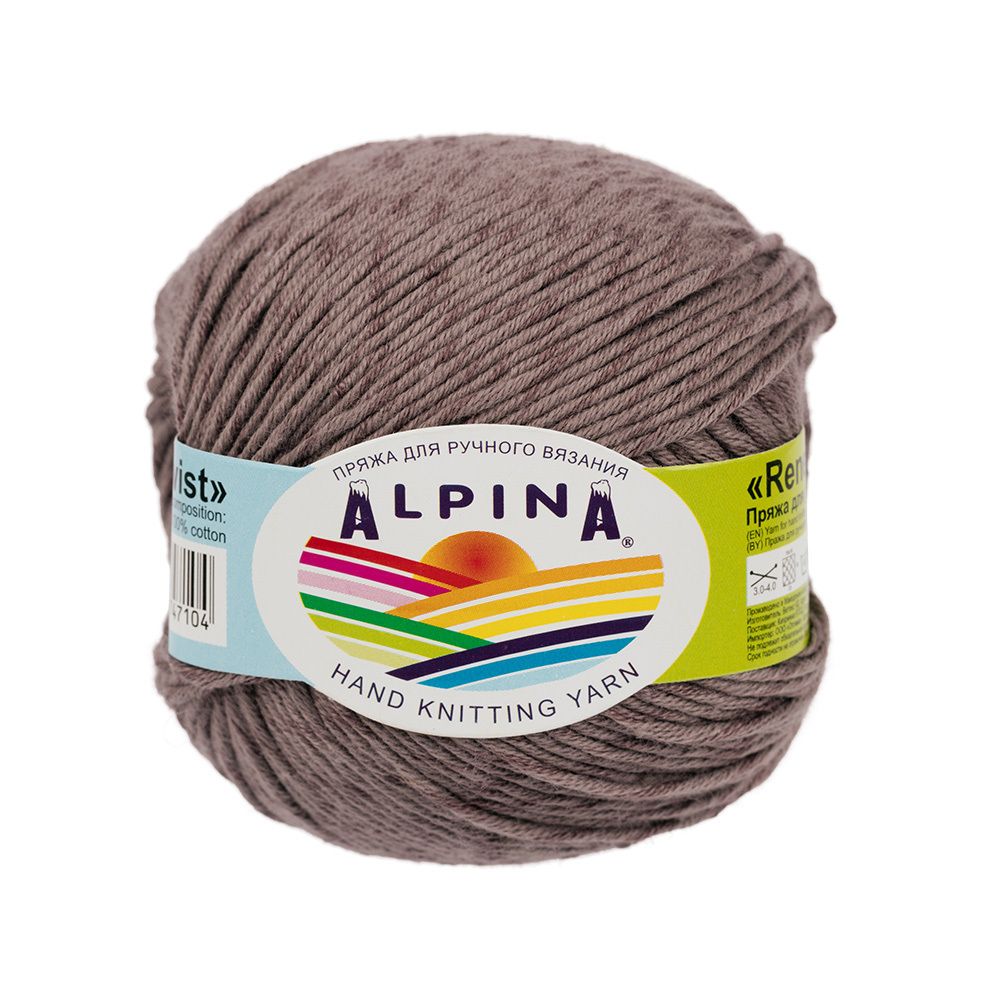 Пряжа Alpina Rene Twist / уп.10 мот. по 50г, 125м, 06 серый
