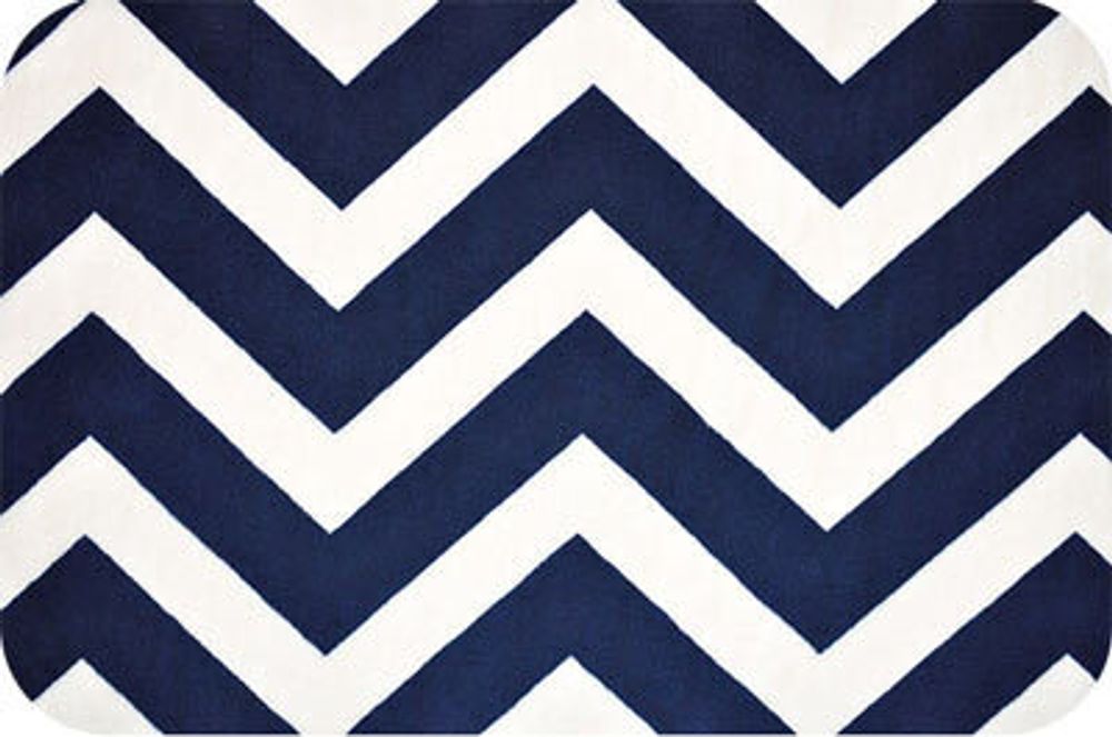 Плюш (ткань) Peppy Chevrons&amp;Zigzags Cuddle 440 г/м², 48х48 см, CP-2900-6 Navy/Ivory