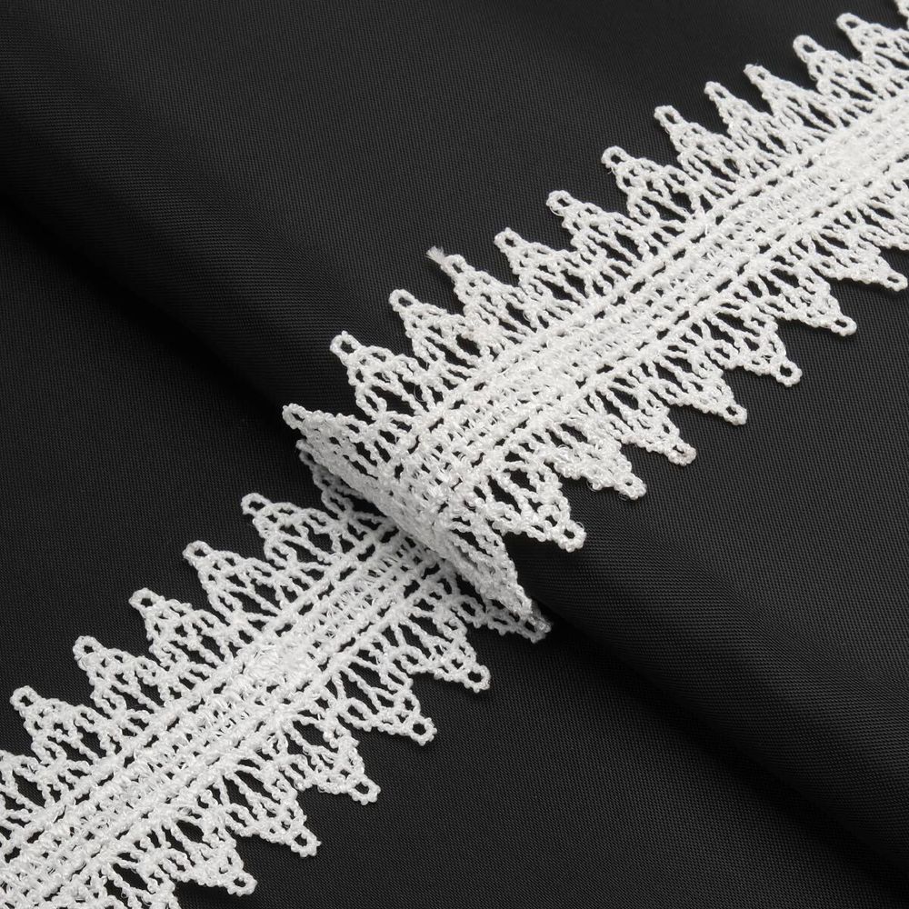 Кружево гипюр (плетёное) 35 мм / 13.7 метров, белый, 3AR1308