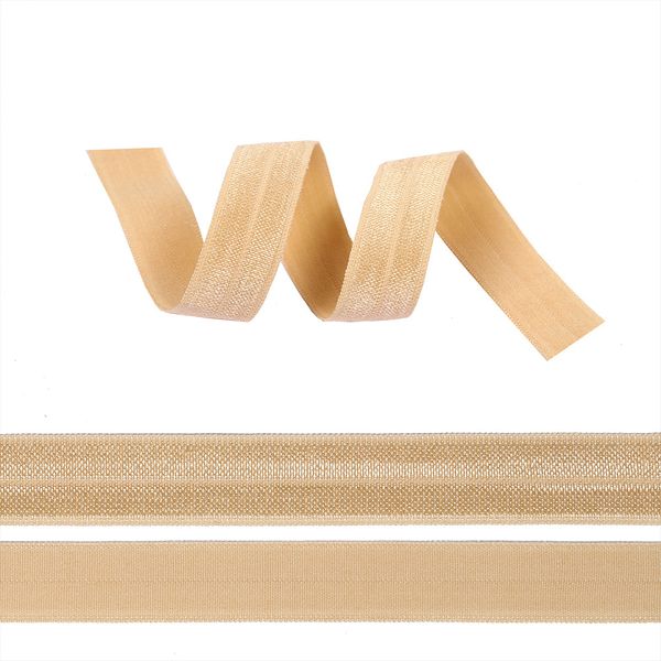 Резинка бельевая (окантовочная) блестящая 15.0 мм / 50 метров, S126 бежевый