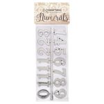 Цифры арабские для часов 2,5см (серебро), 5AS-085