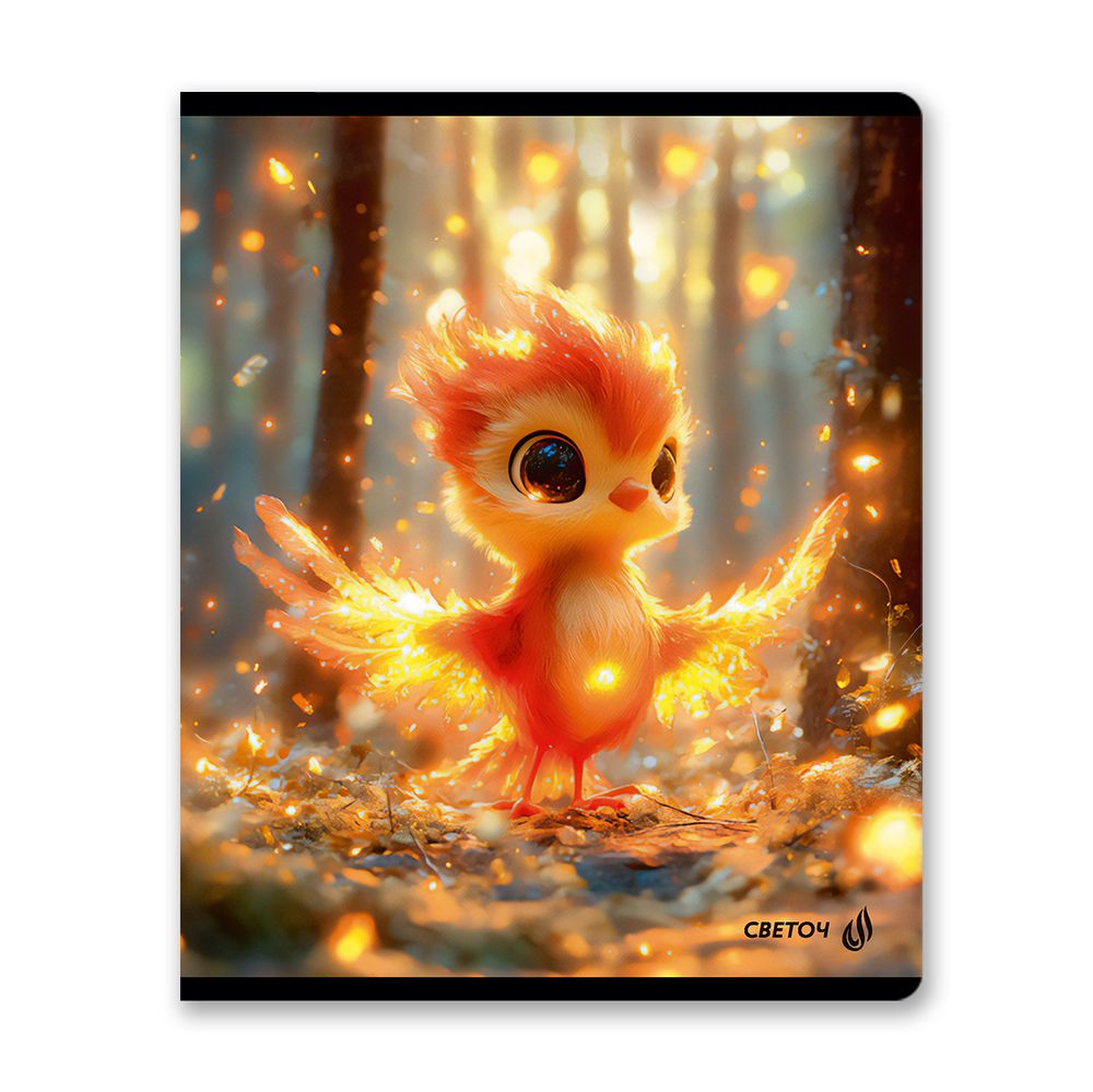 Тетрадь ученическая общая, выборочный лак, A5 48 л. на скобе 65 г/м², белизна 100% 10 шт клетка, 01493 Монстрики, Светоч Т195