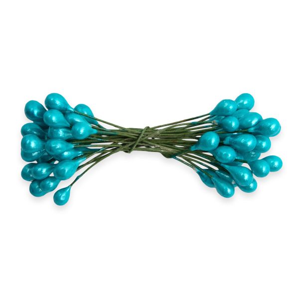 Тычинки для искусственных цветов 0,5х6см, вес 10гр. (16 бирюзовый), AR561