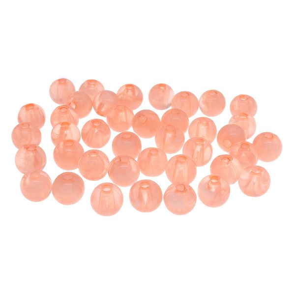 Бусины пластик ⌀8 мм, полупрозрачные, 20 г, 70±4 шт, Astra&Craft, 006 персиковый