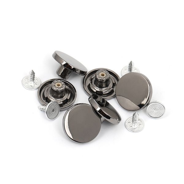 Пуговицы джинсовые ⌀18 мм, фиксированная ножка, металл, TBY-1357 черный никель уп.20 шт