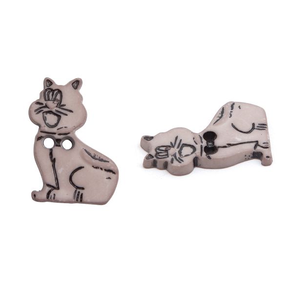 Украшения декоративные пуговицы Котик, 34 мм (032), 36 шт