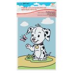 Набор для раскрашивания цветным песком №32 Далматинец, 16.5х23 см, Hobbius SPT-01