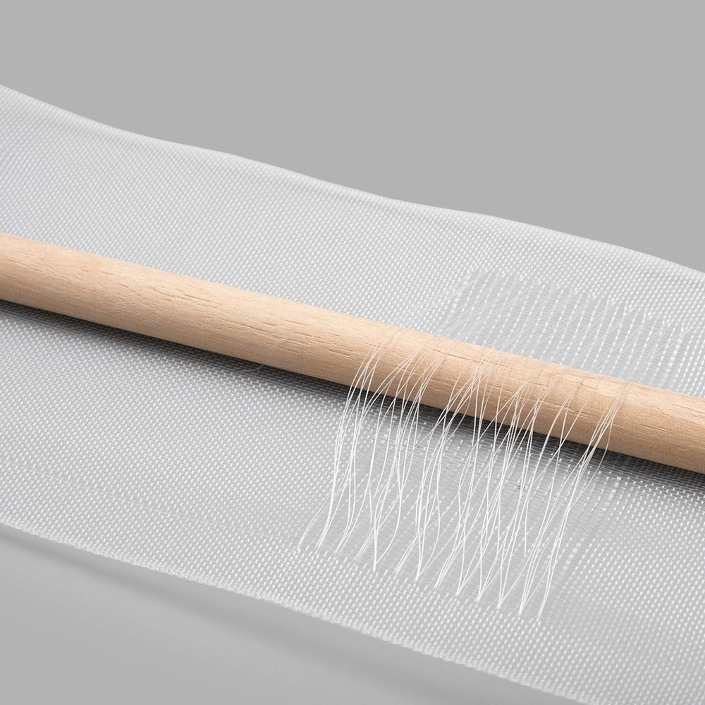 Лента (тесьма) шторная для карниза-трубы 100 мм / 50 метров, Имитация люверсов, прозрачный, 1000