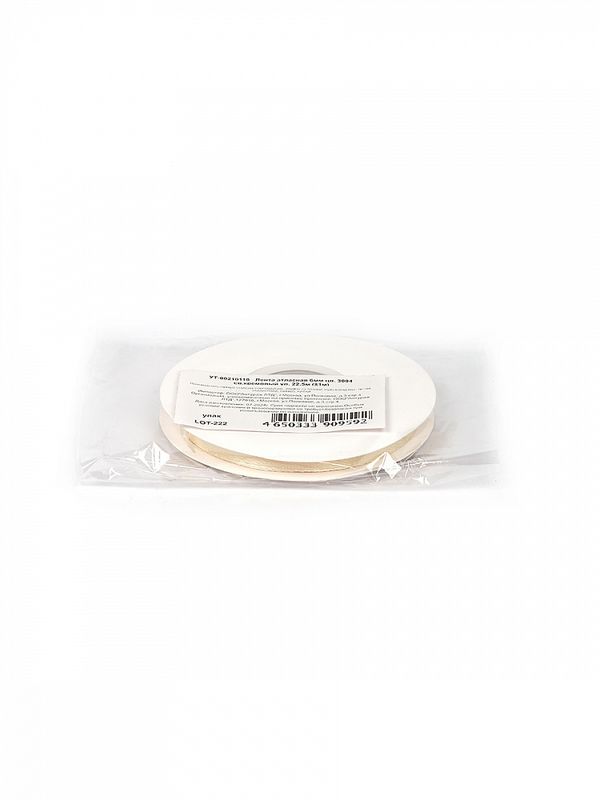 Лента атласная 1-сторонняя 6.0 мм / 22.5±1 метра, 3004 св.кремовый, Magic4Hobby