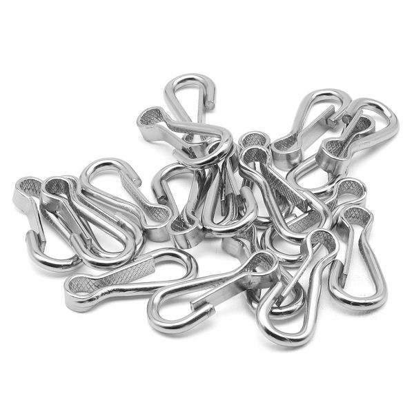 Карабин проволочный сталь 32х14 мм (in 5 мм), никель, 20 шт