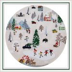 Набор для вышивания нитками Panna Живая картина JK-2359, Зимние гуляния, 18х18 см