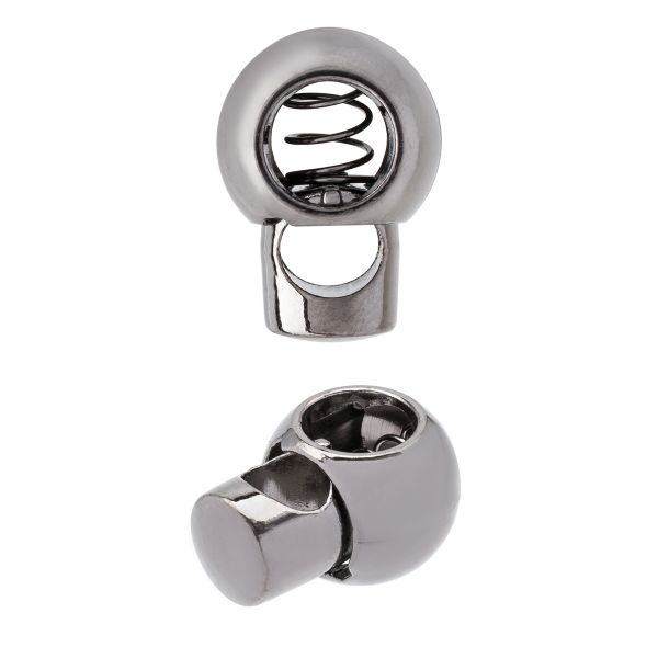 Фиксатор для шнура металл 1 отв., 18.5х13.2 мм, (in ⌀7 мм), 25 шт, никель, MFR04