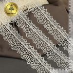 Кружево гипюр (плетёное) 45 мм, диз.2501 цв.F102 молочный уп.13.71м, Kruzhevo