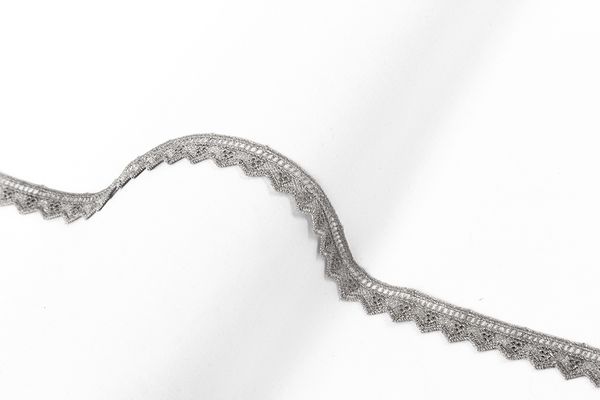 Кружево гипюр (плетёное) 17 мм / 10 ±0.2 м, Турция, GP007GR серый, Gamma GGM-1701