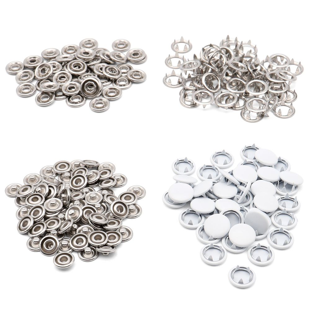 Кнопка рубашечная (джерси) закрытая ⌀9.5 мм, ≈144 шт, МЕТАЛЛ, эмаль, 101 белый матовый, NEW STAR