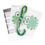 Набор для вышивания нитками Klart, Детские истории. Лягушка, 12х12 см