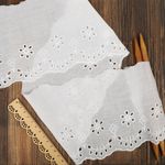 Кружево шитьё хлопок 120 мм / 13.71 метра, арт.2661C, цв.01 белый