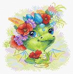 Набор для вышивания нитками МП Студия (Жар-птица), Романтичный дракон, 15х15 см