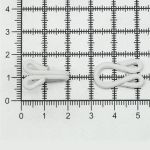 Крючки пришивные в оплетке 18х35 мм, цв.белый, 100 шт