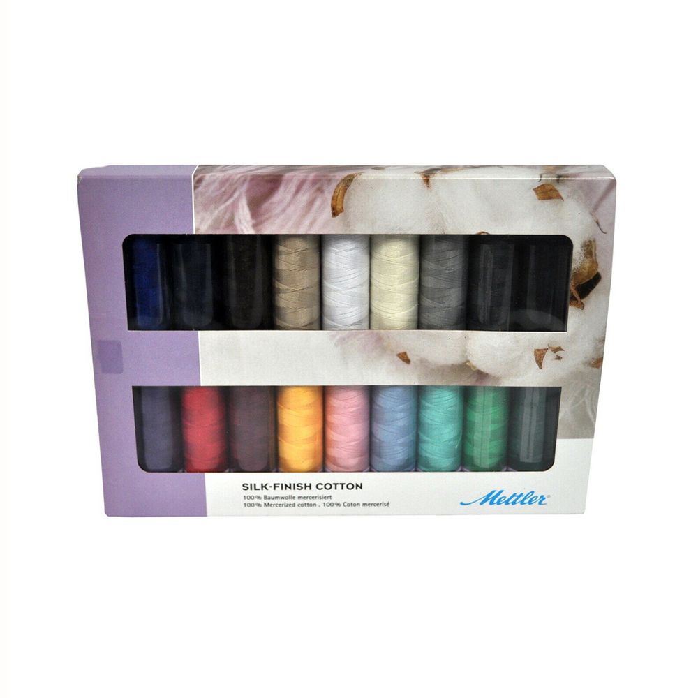Швейные нитки (набор) Mettler Silk Finish в подарочной упаковке, 18 катушек, 1 шт