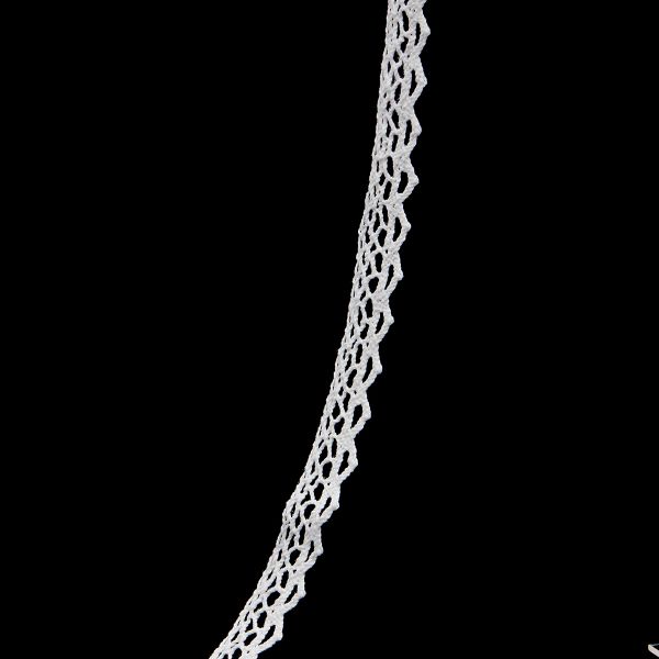 Кружево вязаное (тесьма) хлопковое 10 мм / 9.14 метров, неотбеленный