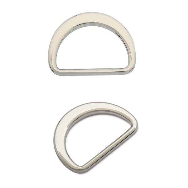 Полукольцо литое металл внутр. 25 мм (внешн. 31х23 мм), плоское, 10 шт, никель ГР, 6880