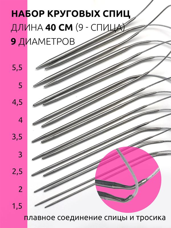 Набор Maxwell Black 40 см, 9 спиц