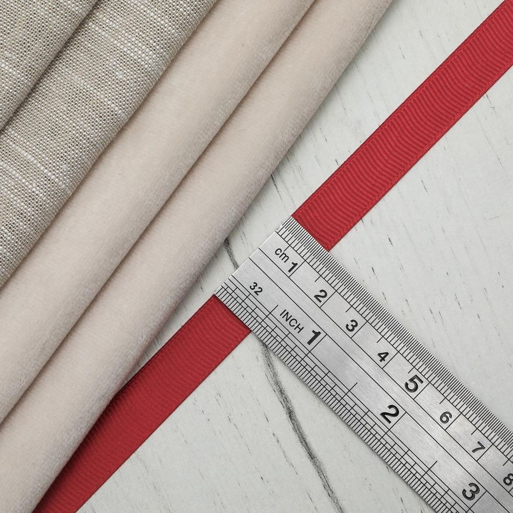 Лента репсовая (в рубчик) 12.0 мм, 18.28м, (аналог 7702720) (028 т.красный)