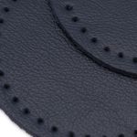 Заплатки пришивные из кожи, круг ⌀6см с перфорацией, 2 шт, 100% кожа, 05 темно-синий, 9111