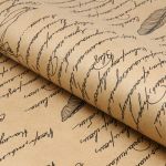 Крафт-бумага 70 см, 10 м, 70 гр/м², Пушкинские строки, черный