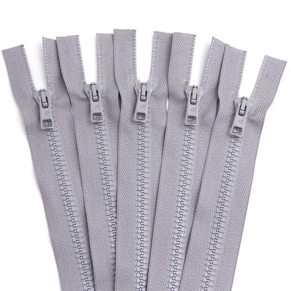 Молния трактор Arta Т6 (6 мм) 2 зам., разъем., 75 см, цв. 079 св.серый, уп.5 шт