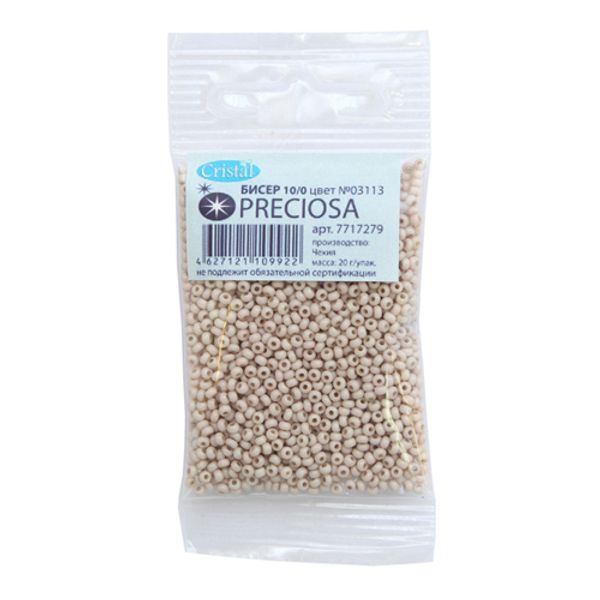 Бисер Preciosa мелованный 10/0, круг. отв, 100 г (5х20 г), (03113)331-19001-10/0