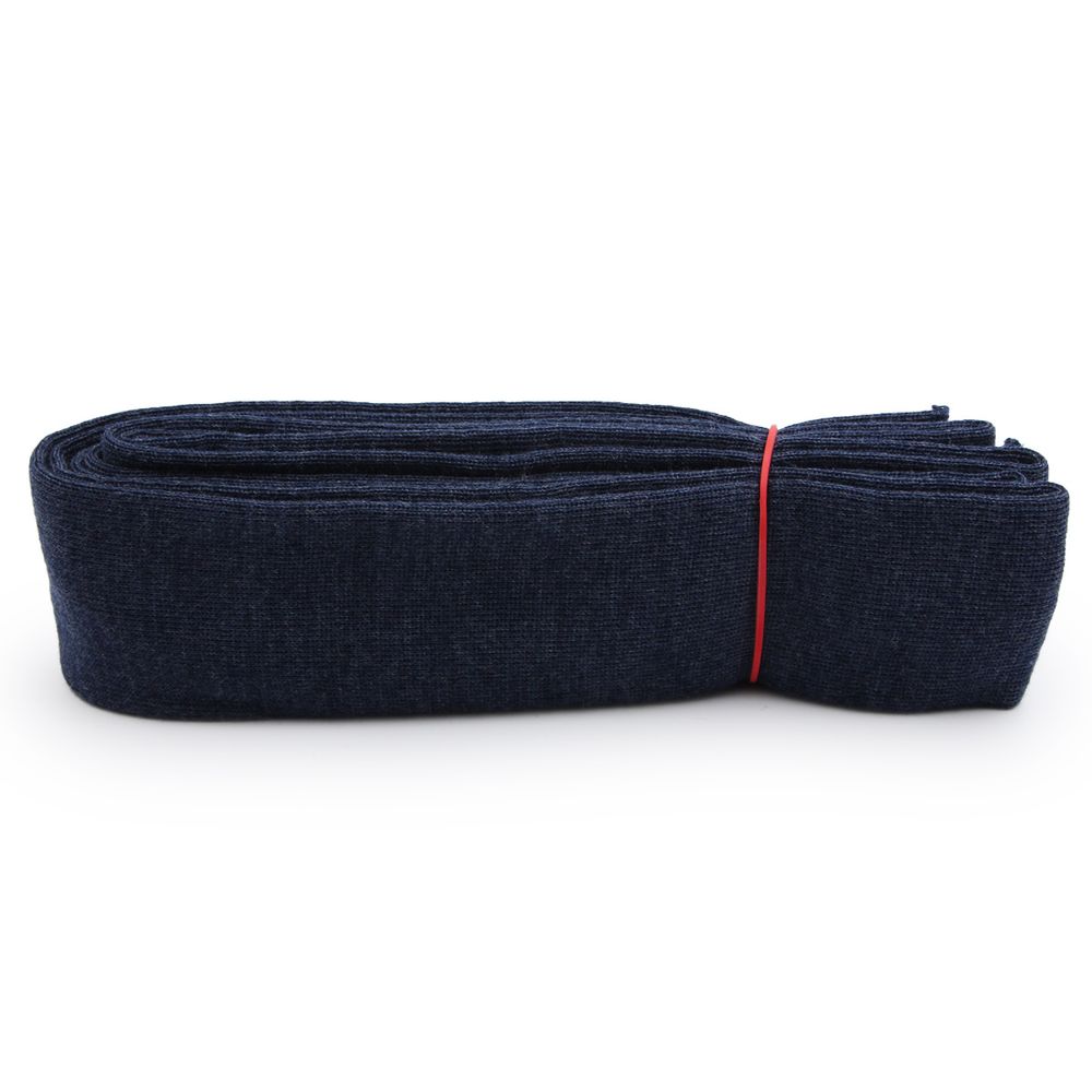 Манжеты трикотажные рукава 7.0 см / 3 метра, полушерсть тонкие 14кл. 1х1, 126/м джинсовый