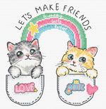 Набор для вышивания нитками LetiStitch, Давайте дружить! 14х16 см